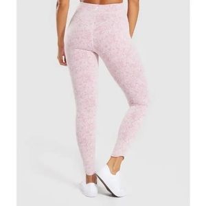 Gymshark Fleur Texture Leggings Pink Marl